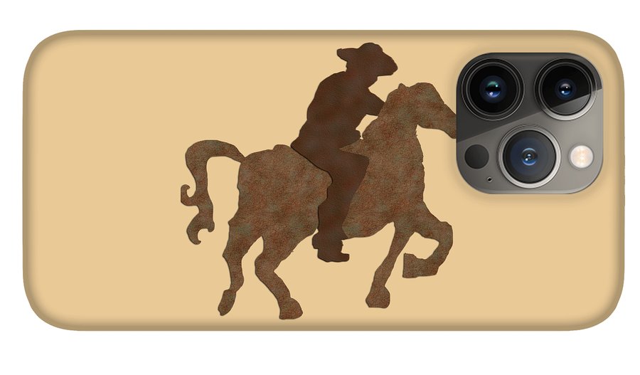 Cowboy On A Horse - Phone Case