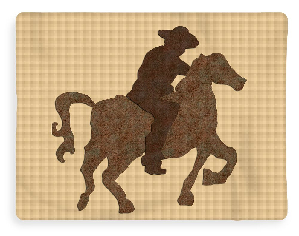 Cowboy On A Horse - Blanket