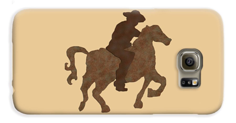Cowboy On A Horse - Phone Case