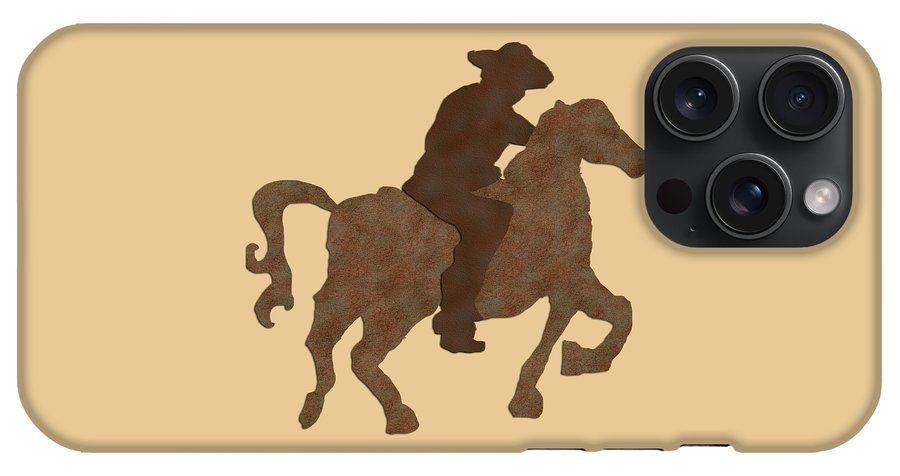 Cowboy On A Horse - Phone Case