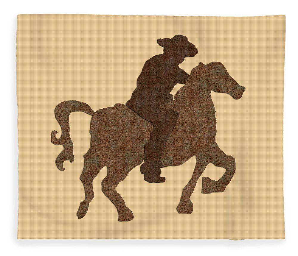 Cowboy On A Horse - Blanket