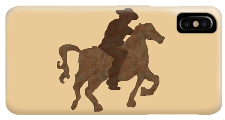 Cowboy On A Horse - Phone Case