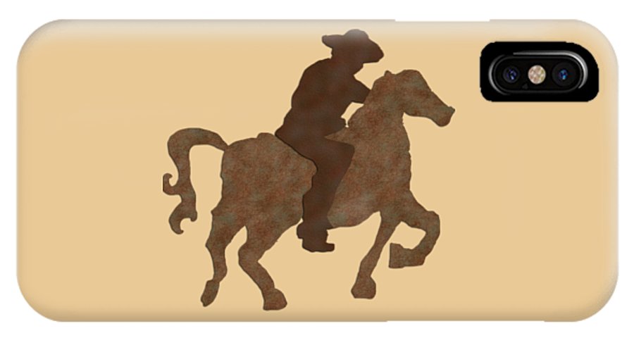 Cowboy On A Horse - Phone Case