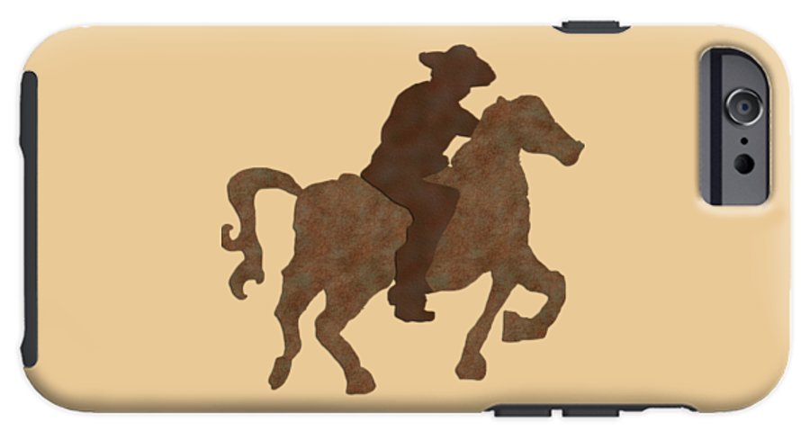 Cowboy On A Horse - Phone Case