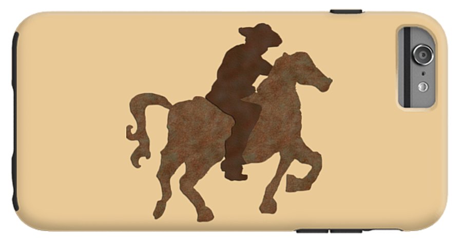 Cowboy On A Horse - Phone Case