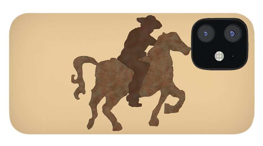 Cowboy On A Horse - Phone Case