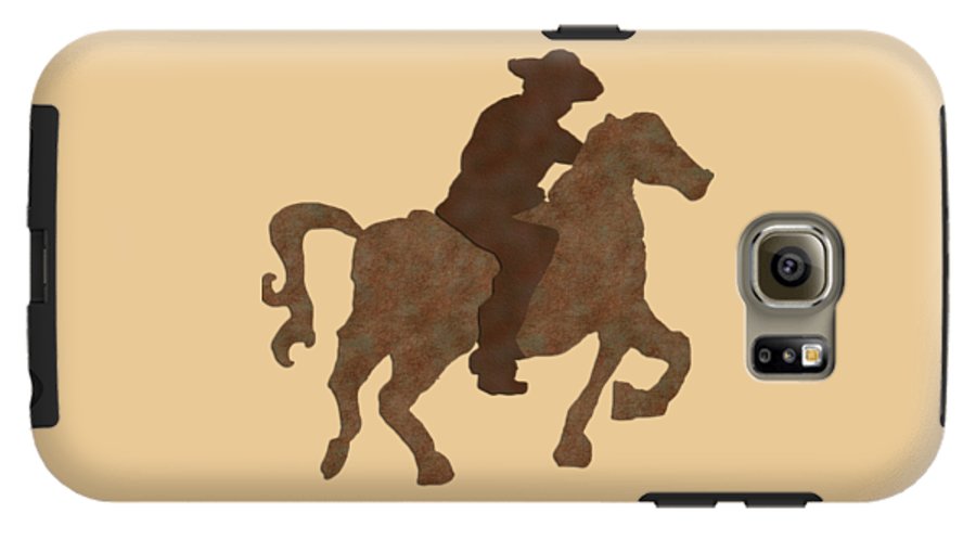 Cowboy On A Horse - Phone Case