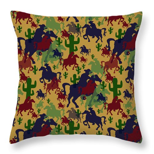 Cowboys Pattern - Throw Pillow