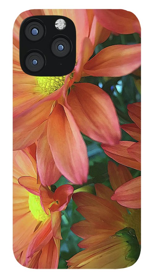 Cream and Pink Daisies Close Up - Phone Case