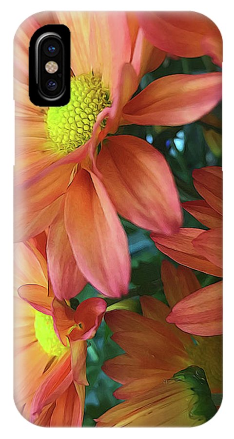 Cream and Pink Daisies Close Up - Phone Case
