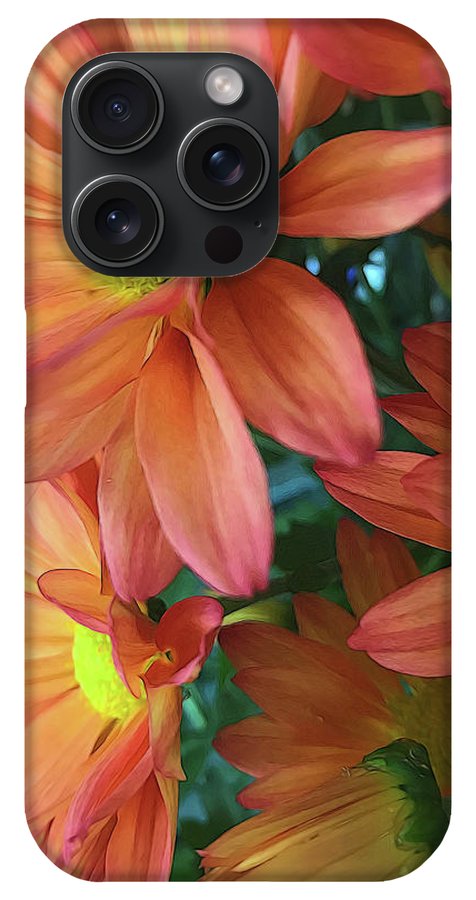 Cream and Pink Daisies Close Up - Phone Case