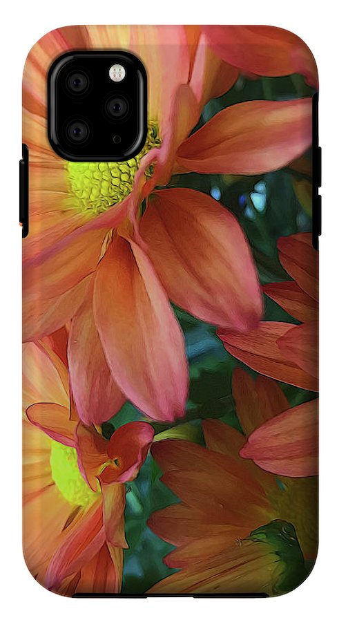 Cream and Pink Daisies Close Up - Phone Case