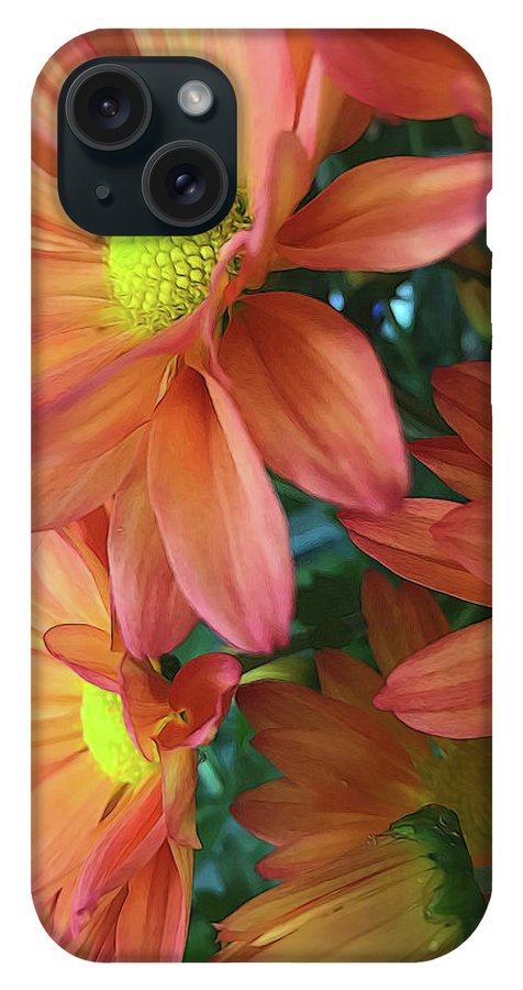 Cream and Pink Daisies Close Up - Phone Case