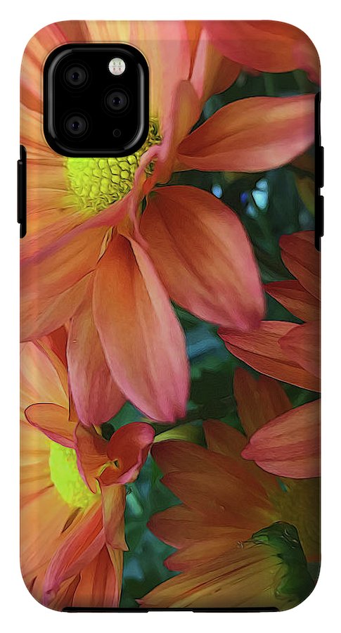 Cream and Pink Daisies Close Up - Phone Case