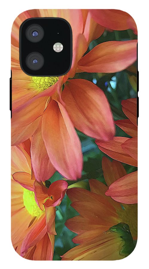 Cream and Pink Daisies Close Up - Phone Case