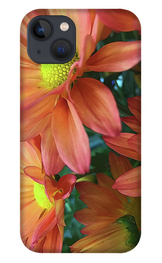 Cream and Pink Daisies Close Up - Phone Case