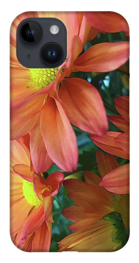 Cream and Pink Daisies Close Up - Phone Case