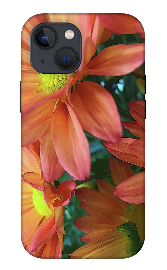 Cream and Pink Daisies Close Up - Phone Case