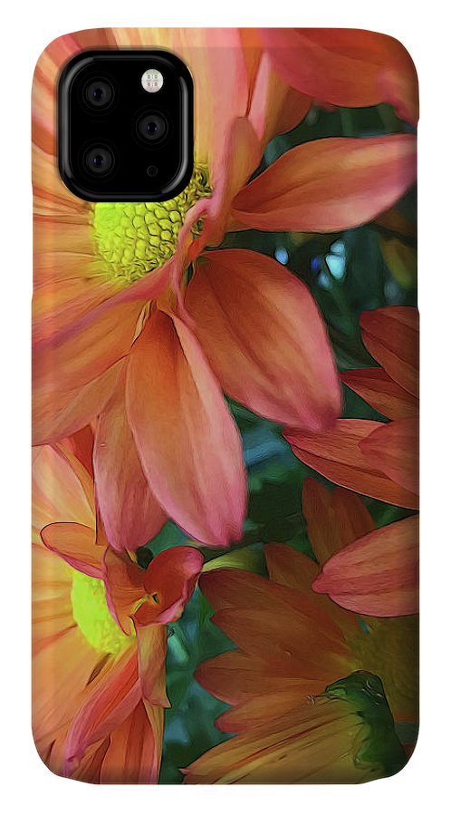Cream and Pink Daisies Close Up - Phone Case