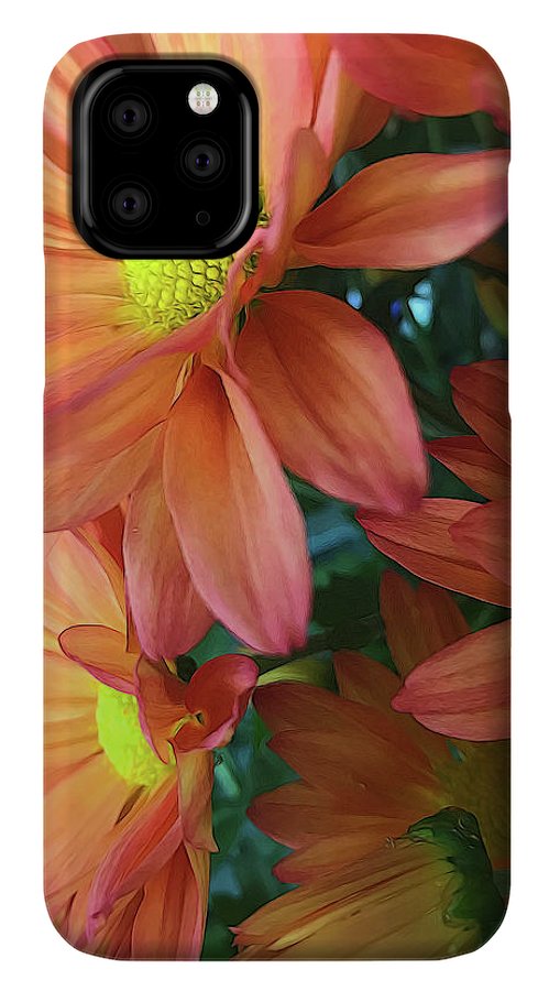 Cream and Pink Daisies Close Up - Phone Case
