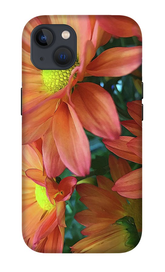 Cream and Pink Daisies Close Up - Phone Case
