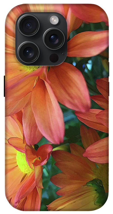 Cream and Pink Daisies Close Up - Phone Case