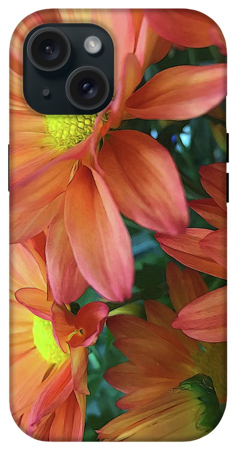 Cream and Pink Daisies Close Up - Phone Case