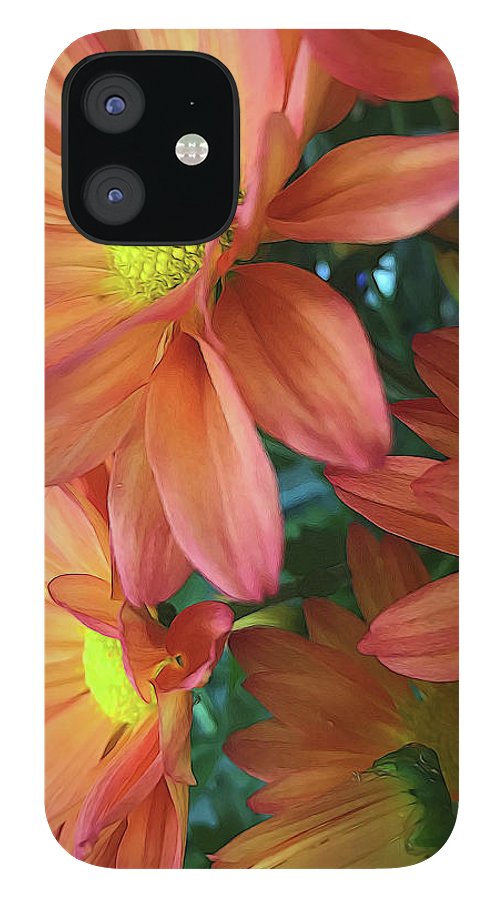 Cream and Pink Daisies Close Up - Phone Case