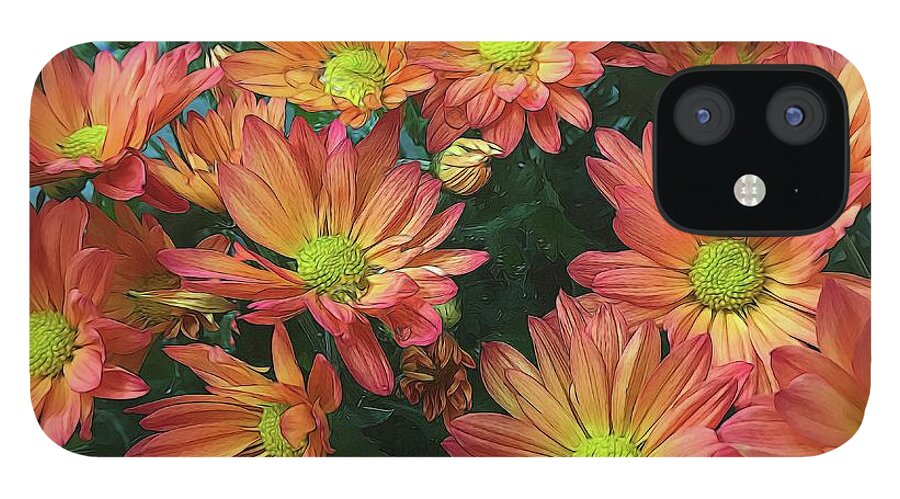 Cream and Pink Fall Flowers - Phone Case