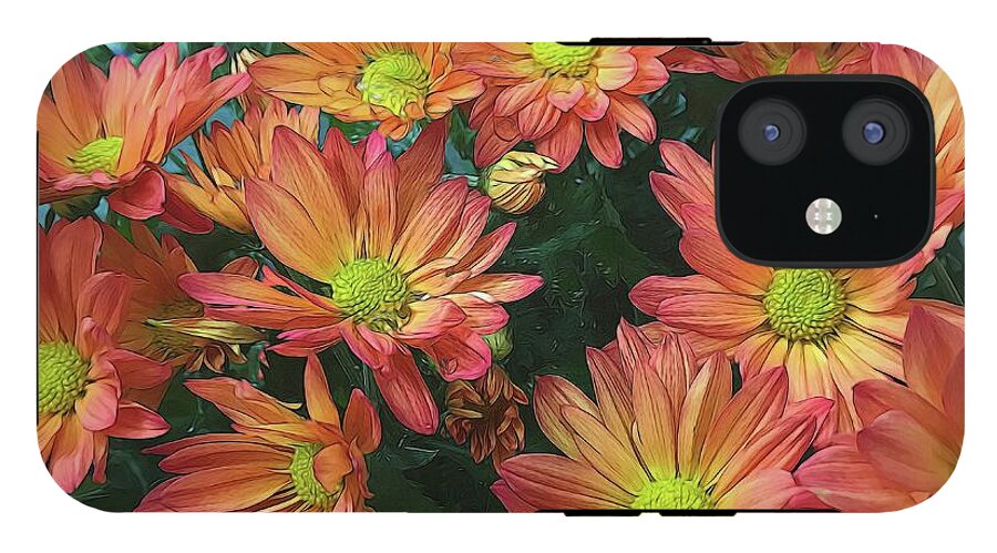 Cream and Pink Fall Flowers - Phone Case