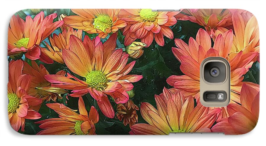 Cream and Pink Fall Flowers - Phone Case