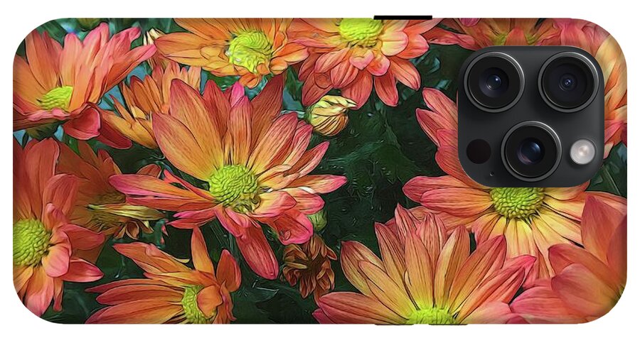 Cream and Pink Fall Flowers - Phone Case