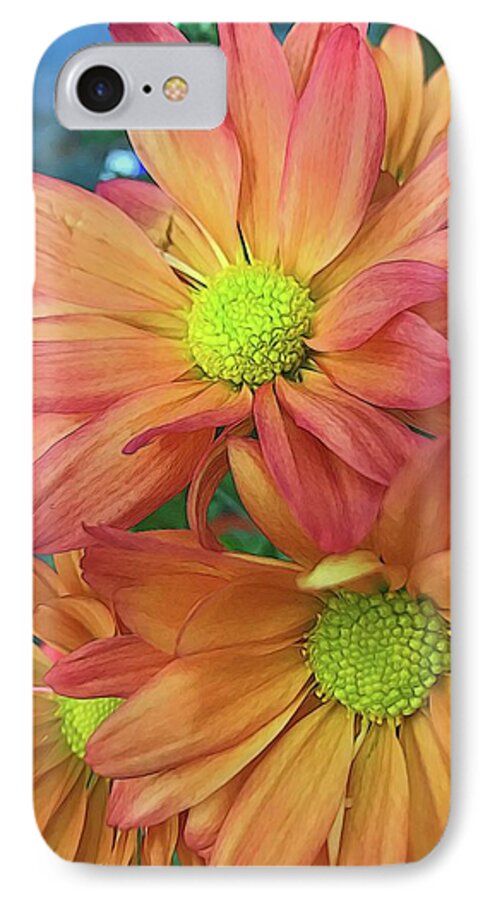 Cream and Pink Flowers Three - Phone Case
