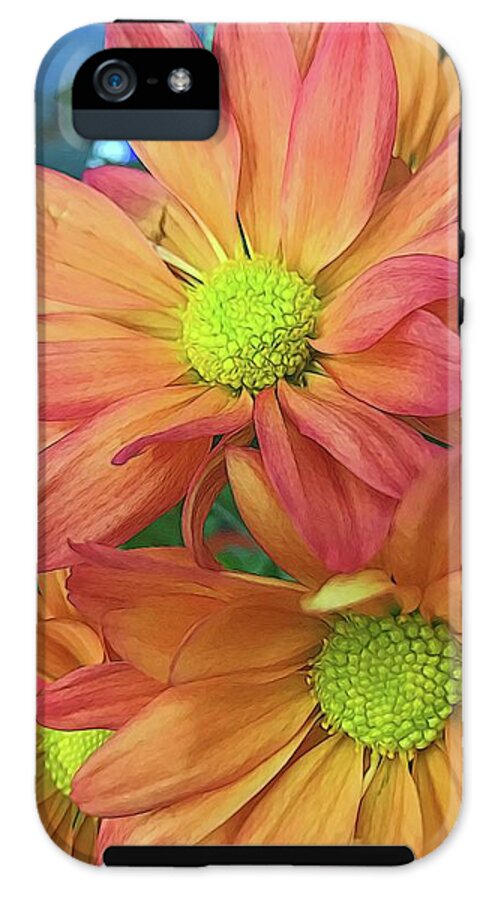 Cream and Pink Flowers Three - Phone Case