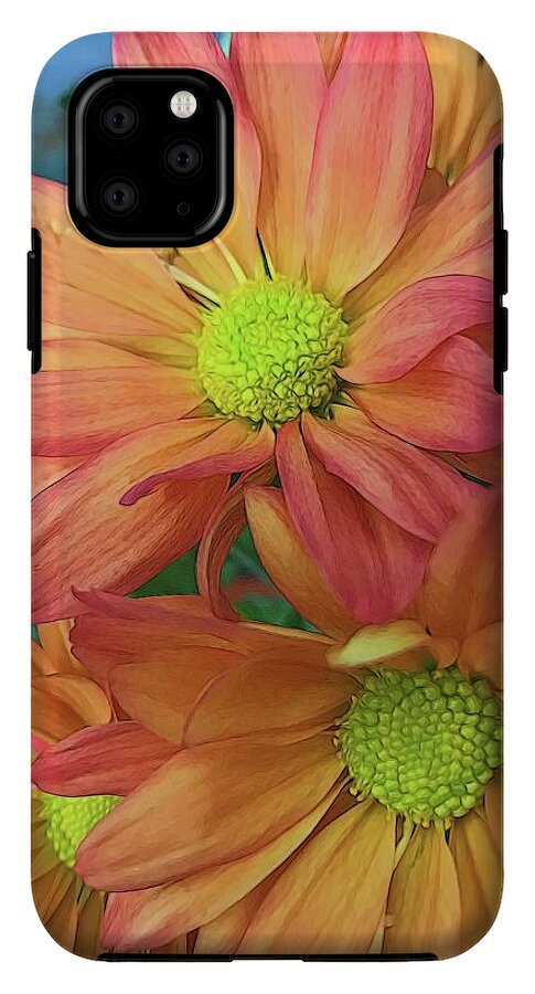 Cream and Pink Flowers Three - Phone Case