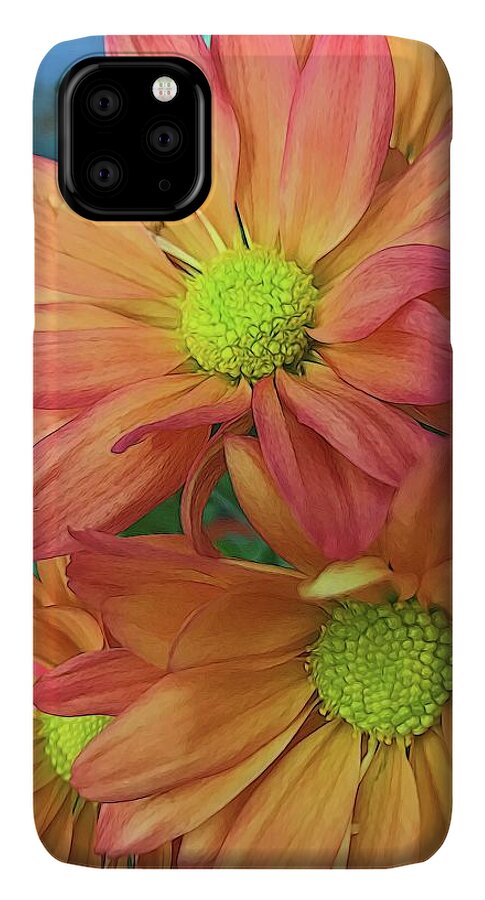 Cream and Pink Flowers Three - Phone Case
