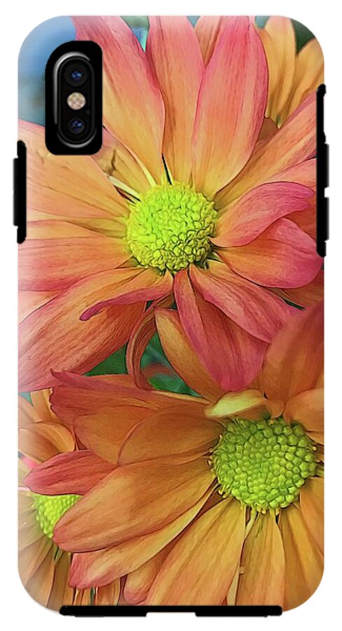 Cream and Pink Flowers Three - Phone Case