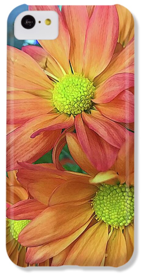 Cream and Pink Flowers Three - Phone Case