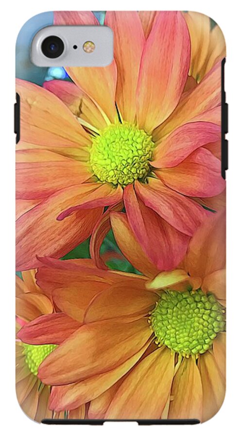 Cream and Pink Flowers Three - Phone Case