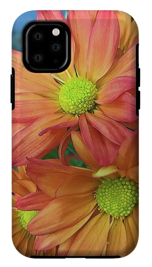 Cream and Pink Flowers Three - Phone Case
