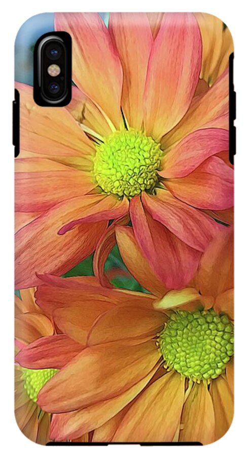 Cream and Pink Flowers Three - Phone Case