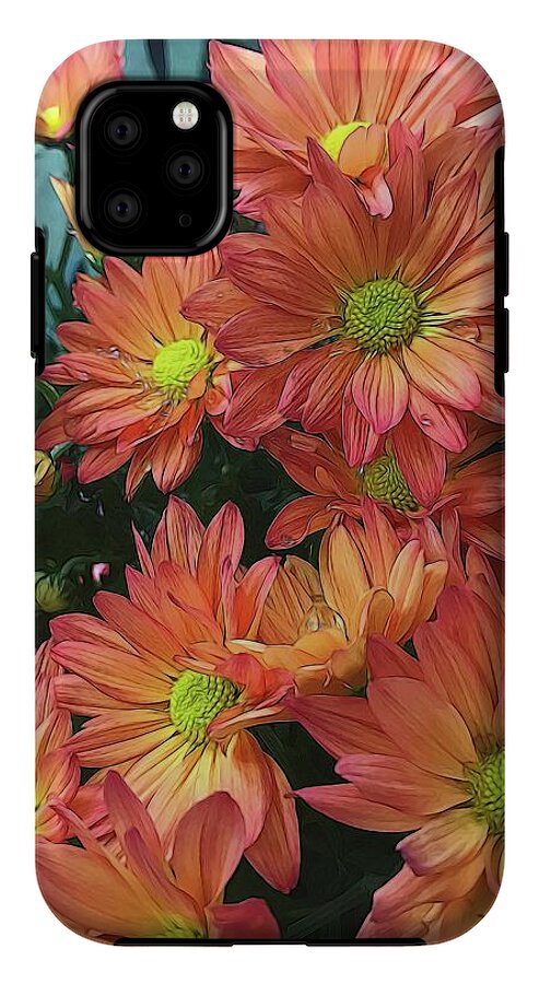 Cream and Pink watered Flowers - Phone Case