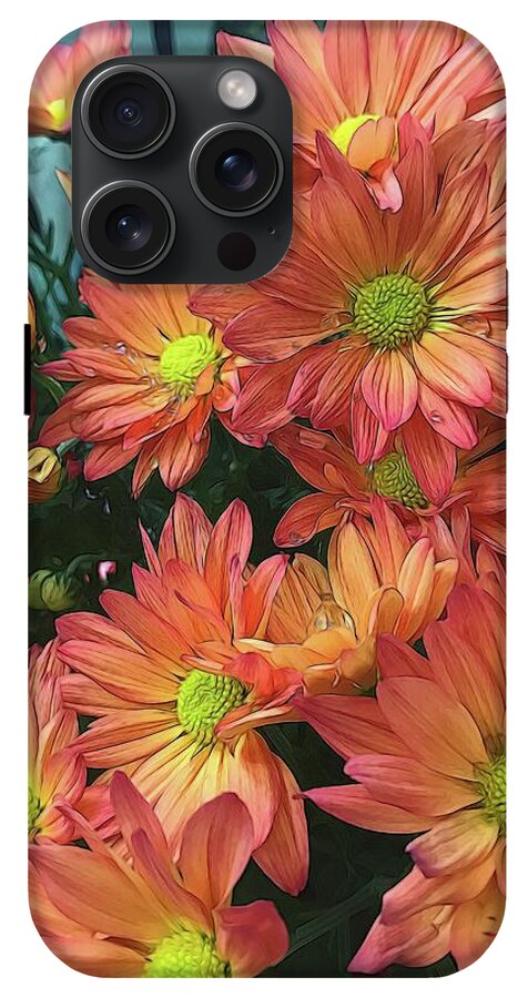 Cream and Pink watered Flowers - Phone Case