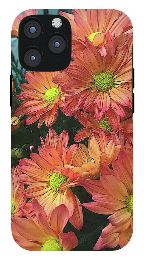 Cream and Pink watered Flowers - Phone Case