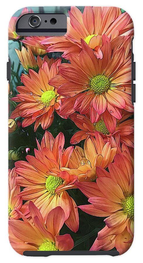 Cream and Pink watered Flowers - Phone Case