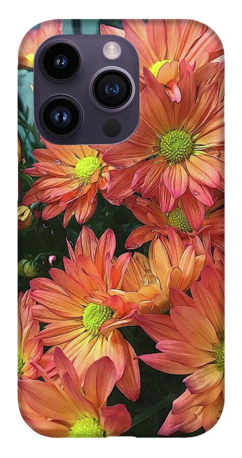Cream and Pink watered Flowers - Phone Case