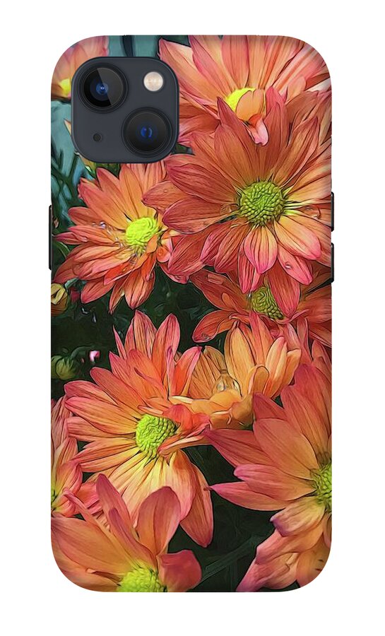 Cream and Pink watered Flowers - Phone Case