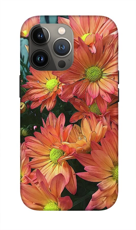 Cream and Pink watered Flowers - Phone Case