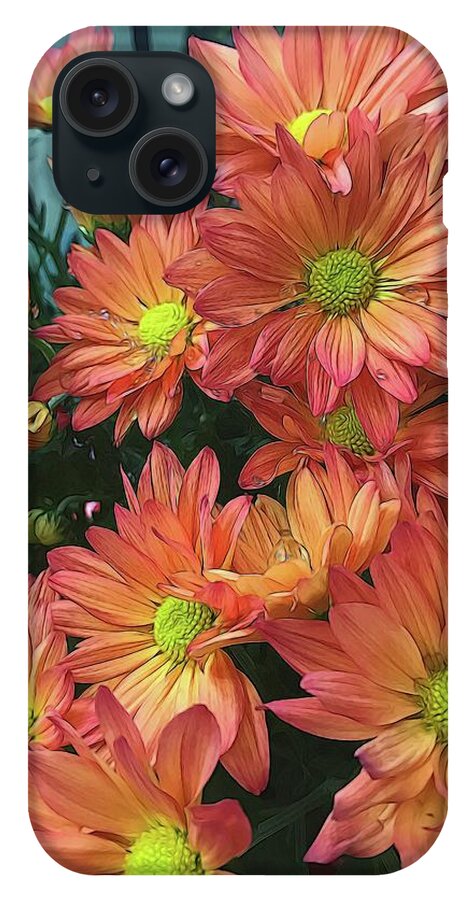 Cream and Pink watered Flowers - Phone Case