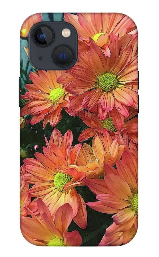Cream and Pink watered Flowers - Phone Case